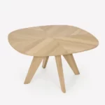 Masa extensibilia forma ovala din lemn de nuc Anesis Maido Squircle T162