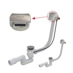Sifon cada Ravak 570 C-C S/R chrome, cu umplere cada prin preaplin - imagine 3