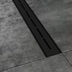 Ravak Runway OZ, rigola de dus inox 85 cm, negru mat