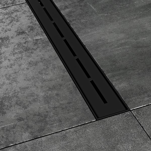 oz-runway-black Ravak Runway OZ, rigola de dus inox 85 cm, negru mat - imagine 1