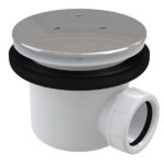Sifon pentru cădiţe Ravak Professional,  Ø 90 mm, click-clack, capac metalic crom