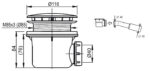 Sifon pentru cădiţe Ravak Standard, Ø 90 mm, crom - imagine 3