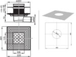 Sifon de pardoseala din plastic Ravak SN501 cu gratar din oţel inoxidabil, 105x105x50 mm - imagine 5