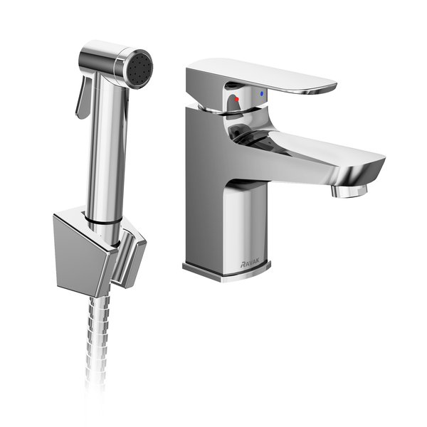 bm011-01 Baterie de lavoar cu dus igienic pentru bide Ravak BM 011.01, crom - imagine 1