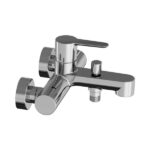 Baterie cada/dus cu divertor Ravak Puri PU 022.01, crom - imagine 3