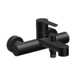 Baterie cada/dus cu divertor Ravak Puri PU 022.21, negru mat