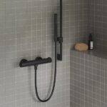 Tija cu suport glisant pentru dus Ravak Chrome 974.20, 70 cm, negru - imagine 2