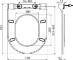 Capac wc Ravak Uni Chrome Slim cu închidere lentă, alb - imagine 2