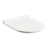 Capac wc Ravak Uni Chrome Slim cu închidere lentă, alb