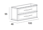 Set mobilier cu lavoar Baden Haus Tiffany, 100x46x55 cm - imagine 3
