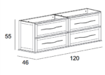 Set mobilier cu lavoar Baden Haus Tiffany, 120x46x55 cm - imagine 2