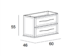 Set mobilier cu lavoar  Baden Haus Tiffany, 60x46x55 cm - imagine 2
