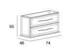 Set mobilier cu lavoar Baden Haus Tiffany, 74x46x55 cm - imagine 2