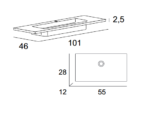 Set mobilier cu lavoar Baden Haus Tiffany, 100x46x55 cm - imagine 4