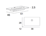 Set mobilier cu lavoar  Baden Haus Tiffany, 60x46x55 cm - imagine 3