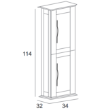 Coloana mobilier cu montaj suspendat Baden Haus Tiffany, 34x32x114 cm - imagine 2