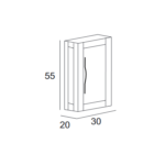 Coloana mobilier cu montaj suspendat Baden Haus Tiffany, 30x20x55 cm - imagine 2