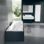Baterie stativa tip cascada cu montaj pe cada Ravak Chrome CR 025.20BL, negru mat - imagine 2