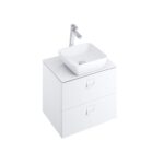 Set mobilier baza si lavoar Ravak Comfort SD 600, alb, 60x50x46 cm - imagine 3
