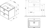 Set mobilier baza si lavoar Ravak Comfort SD 800, alb, 80x50x46 cm - imagine 2