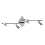 Aplica Alfa ap4 Ideal Lux, G10 max 4x50W, cod 006321, crom satinat