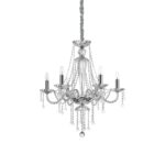 Lustra de interior Amadeus sp6 Ideal Lux, E14 max 6 x 40W, cod 168753, crom