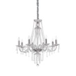 Lustra de interior Amadeus sp8 Ideal Lux, E14 max 8 x 40W, cod 168777, crom