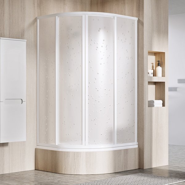 31144V10011_img Cabina de dus semirotunda Ravak Supernova Sabina, 90×90 cm, profil alb - imagine 1