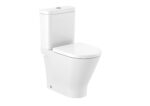 Vas WC pe pardoseala Roca The Gap Round Rimless, lipit de perete, evacuare dubla