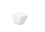 Vas WC compact Roca The Gap Square Rimless, 35x48x44 cm, montaj suspendat, alb