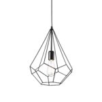 Pendul de interior Ampolla3 sp1 Ideal Lux, E27 max 1 x 60W, cod 148175, negru