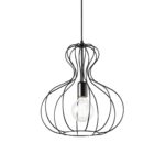 Pendul de interior Ampolla1 sp1 Ideal Lux, E27 max 1 x 60W, cod 148502, negru