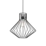 Pendul de interior Ampolla4 sp1 Ideal Lux, E27 max 1 x 60W, cod 167497, negru
