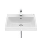 Lavoar dreptunghiular suspendat sau pe mobilier Roca The Gap, 55x46x17,5 cm, alb