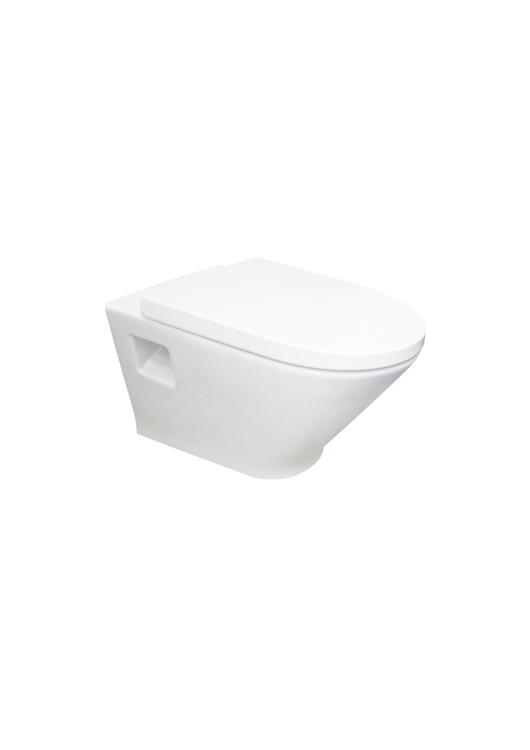 Vas WC Roca The Gap Round Rimless, 35,5x54x44 cm, montaj suspendat, alb - imagine 1