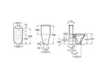Vas WC stativ Roca The Gap Round Rimless, 37x65x79 cm, evacuare dubla - imagine 2