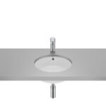 Lavoar rotund sub blat Roca The Gap, 35x35x16 cm, alb