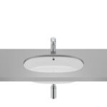 Lavoar oval sub blat Roca The Gap, 55x35x16 cm, alb