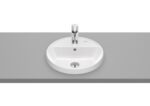 Lavoar rotund incastrat Roca The Gap, 40x40x4 cm, alb
