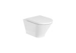 Vas WC Roca The Gap Round Rimless, 35,5x54x44 cm, montaj suspendat, alb