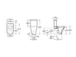 Vas WC pe pardoseala Roca The Gap Round Rimless, lipit de perete, evacuare dubla - imagine 2