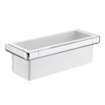 Suport cu montaj pe perete Roca Tempo, 30 cm, crom lucios