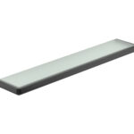 Etajera cu montaj pe perete Roca Tempo, 60 cm, negru periat