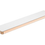 Etajera cu montaj pe perete Roca Tempo, 60 cm, auriu rose lucios