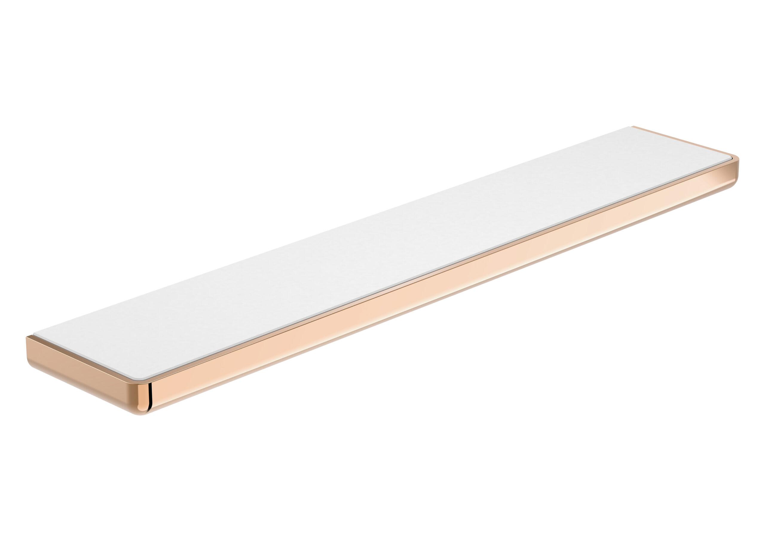 Etajera cu montaj pe perete Roca Tempo, 60 cm, auriu rose lucios - imagine 1