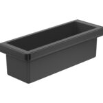 Suport cu montaj pe perete Roca Tempo, 30 cm, negru periat