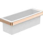 Suport cu montaj pe perete Roca Tempo, 30 cm, auriu rose lucios