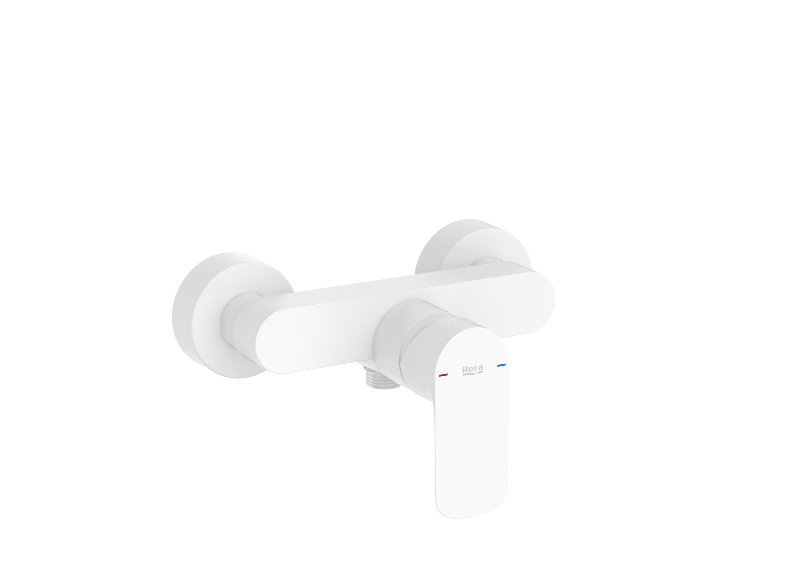 Baterie dus monocomanda Roca Cala, alb mat - imagine 1