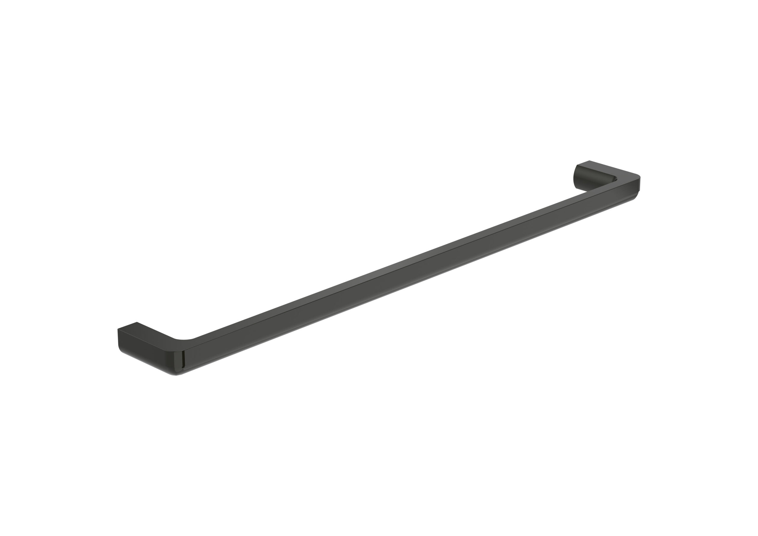 Portprosop cu montaj pe perete Roca Tempo, 60 cm, negru lucios - imagine 1