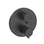 Baterie cada-dus incastrata, divertor automat, Roca T-500, negru mat